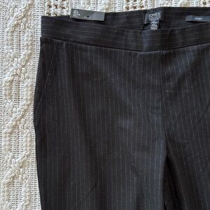 Jones New York Women's Black Pinstripe Straight Leg Trousers